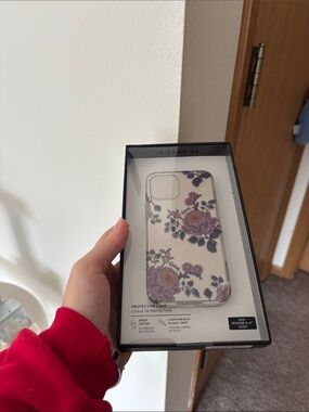 Coach Floral Protective iPhone Case - Cream and Purple